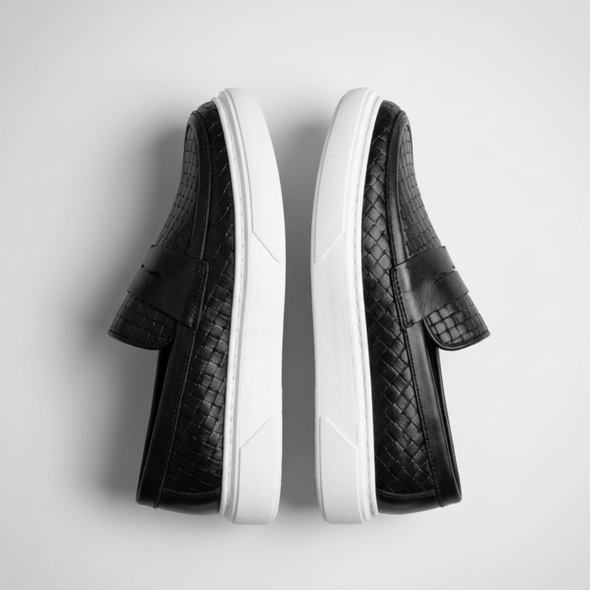 Urban Black Leather Sneakers